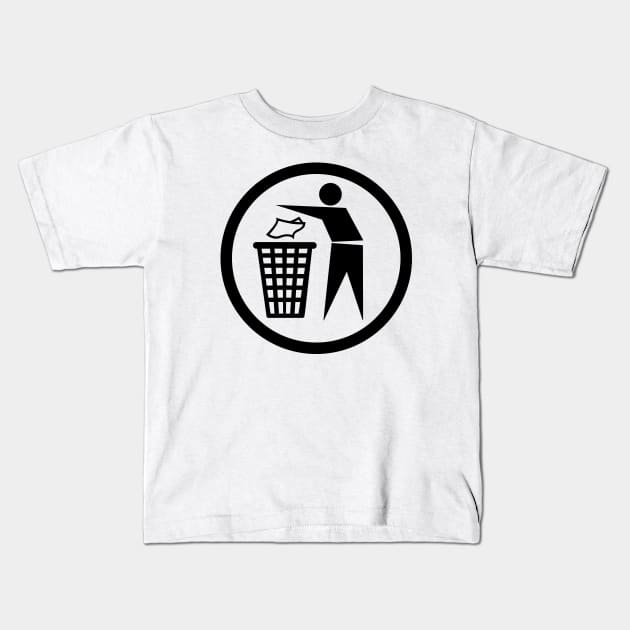 Dispose of rubbish Kids T-Shirt by rheyes